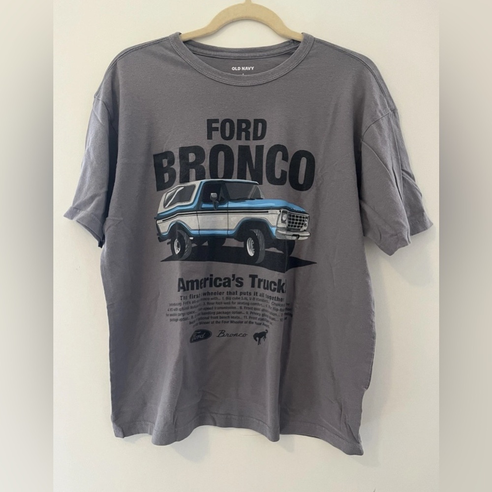 Old Navy Gray Ford Bronco Men's Small T-Shirt